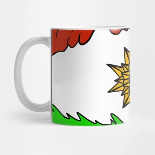 kurdish flag. flag of kurdistan. Mug